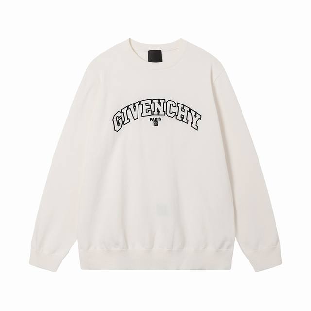 Givenchy 纪梵希 经典标语logo圆领针织衫 采用2 40百分百精棉编织，纱线颜色对原版染色，定做好纱线后然后全部加捻，再拼纱，才能达到原版那种捻度和硬