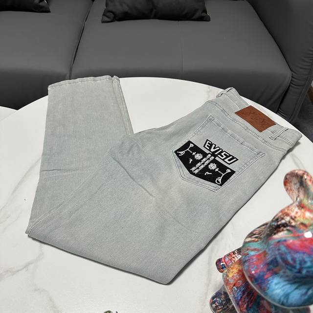 Evisu福神 夏季男士 刺绣牛仔长裤重工艺刺绣 尺码：M-Xxl 对应30-36 尺码 M L Xl Xxl 裤长 97 98 99 100 腰围 74 78