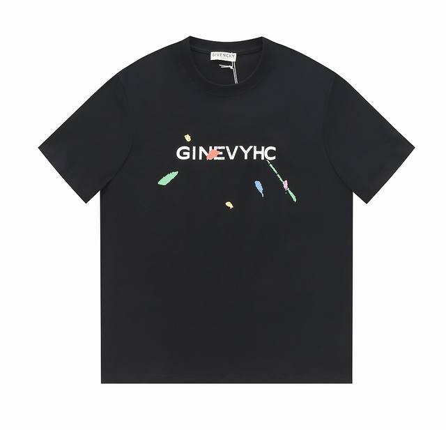 Givenchy 纪梵希23Ss新款扎染印花t恤短袖 上身时髦合体不挑人，时时刻刻透露着独特魅力与潮流气息！男女同款！ Colour：黑色 白色 Size：Xs