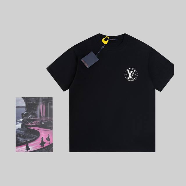 款号：Gt-4-1 颜色：黑色 礼盒包装 Size Xs S M L Lv员工服短袖t恤，路易家25Ss Uniforms For D Pharrell Un蓝