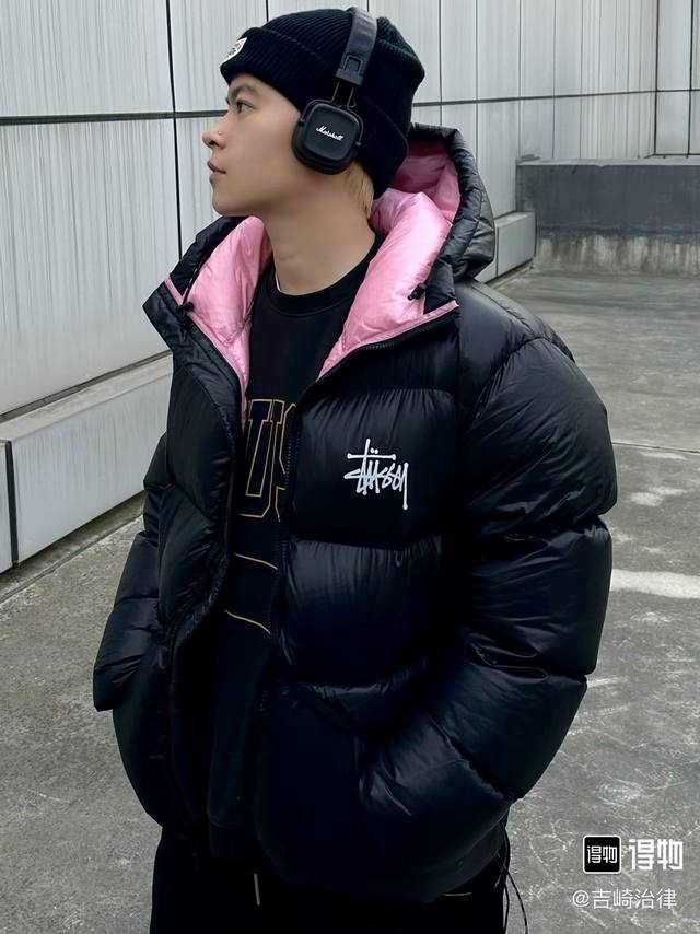 Stu50 资讯图 Stussy Micro Ripstop Down Parka 纯色百搭拉链连帽羽绒棉服 男女同款 品牌背景：Stussy 斯图西 是源于美