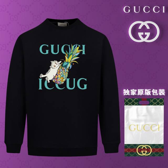 顶级版本 官网品质 配送独家图片原版包装 古驰 Gucci 现货秒发 2024秋冬新款毛圈卫衣 搭配重工高端数码3D个性logo印花工艺，设计独特，做工细致完美