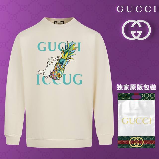 顶级版本 官网品质 配送独家图片原版包装 古驰 Gucci 现货秒发 2024秋冬新款毛圈卫衣 搭配重工高端数码3D个性logo印花工艺，设计独特，做工细致完美