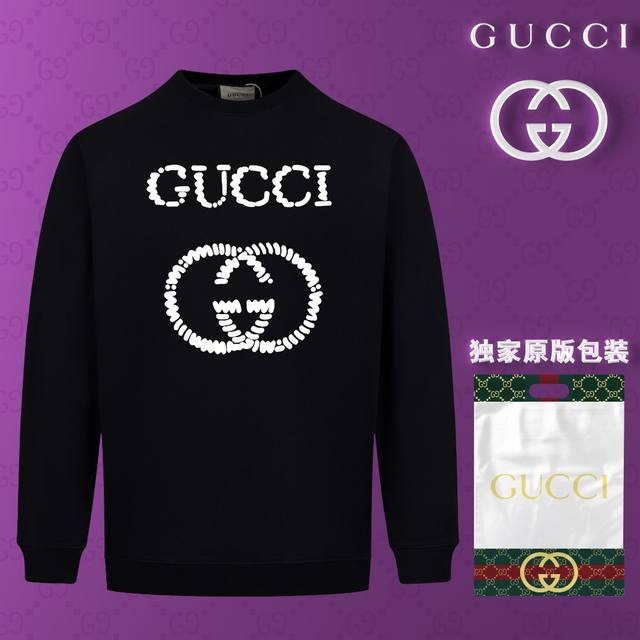 顶级版本 官网品质 配送独家图片原版包装 古驰 Gucci 现货秒发 2024秋冬新款毛圈卫衣 搭配重工高端数码3D个性logo印花工艺，设计独特，做工细致完美