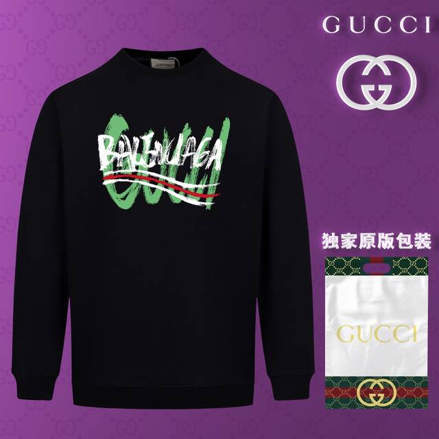 顶级版本 官网品质 配送独家图片原版包装 古驰 Gucci 现货秒发 2024秋冬新款毛圈卫衣 搭配重工高端数码3D个性logo印花工艺，设计独特，做工细致完美