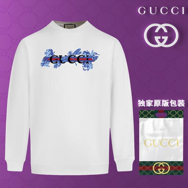 顶级版本 官网品质 配送独家图片原版包装 古驰 Gucci 现货秒发 2024秋冬新款毛圈卫衣 搭配重工高端数码3D个性logo印花工艺，设计独特，做工细致完美