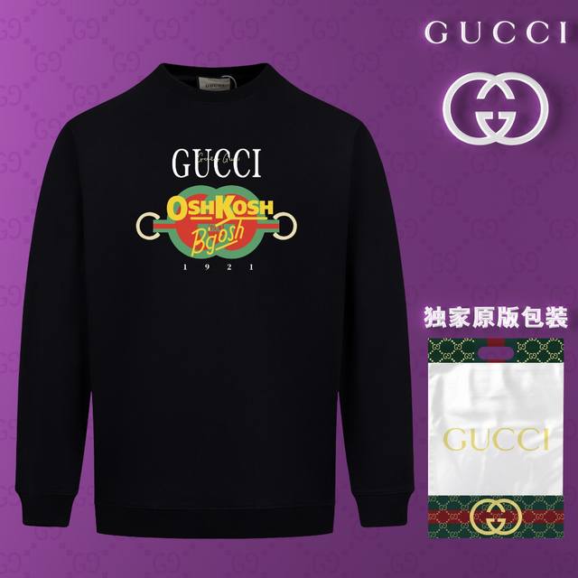 顶级版本 官网品质 配送独家图片原版包装 古驰 Gucci 现货秒发 2024秋冬新款毛圈卫衣 搭配重工高端数码3D个性logo印花工艺，设计独特，做工细致完美