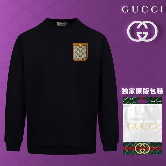 顶级版本 官网品质 配送独家图片原版包装 古驰 Gucci 现货秒发 2024秋冬新款毛圈卫衣 搭配重工高端真皮3D个性logo定标工艺，设计独特，做工细致完美