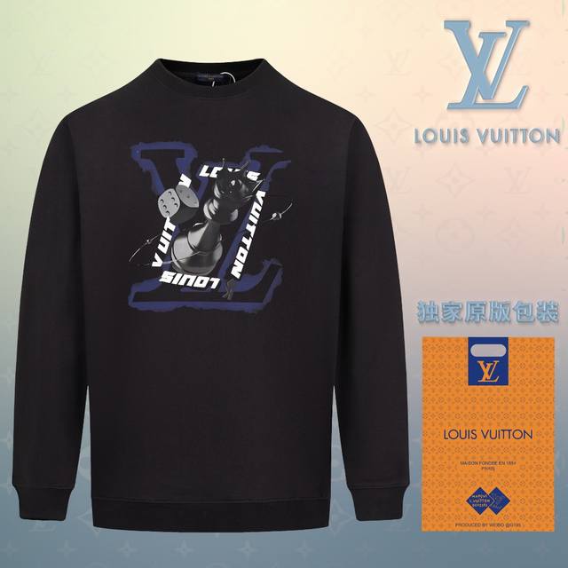 顶级版本 官网品质 配送独家图片原版包装 路易威登 Louis Vuitton 现货秒发 2024秋冬新款毛圈卫衣 搭配重工高端数码3D个性logo印花工艺，设