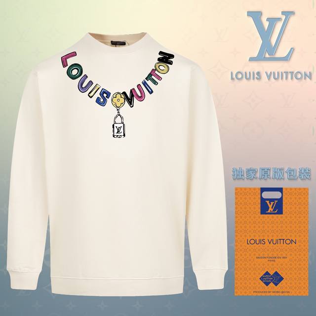 顶级版本 官网品质 配送独家图片原版包装 路易威登 Louis Vuitton 现货秒发 2024秋冬新款毛圈卫衣 搭配重工高端数码3D个性logo印花工艺，设