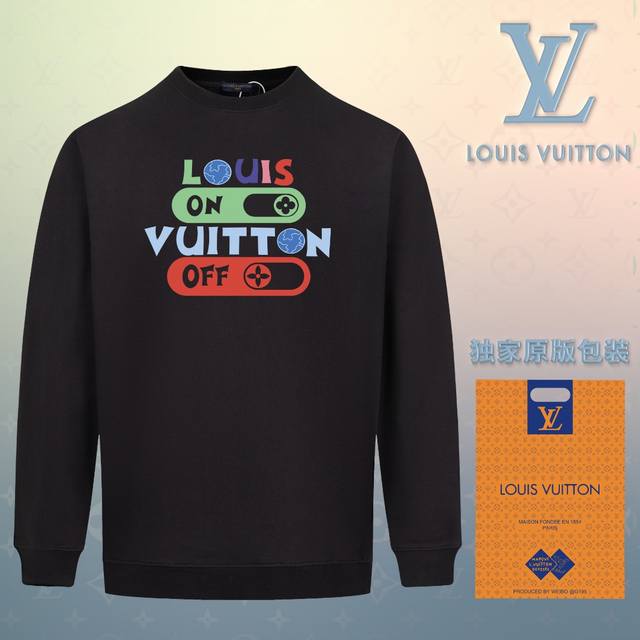 顶级版本 官网品质 配送独家图片原版包装 路易威登 Louis Vuitton 现货秒发 2024秋冬新款毛圈卫衣 搭配重工高端数码3D个性logo印花工艺，设