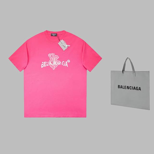 可配手提袋5 巴黎世家 Balenciaga Blcg 25Ss早春新款 立体发泡logo印花短袖 轻奢主义 男女日常通勤穿搭必备单品 正确版本 欢迎对比 详细