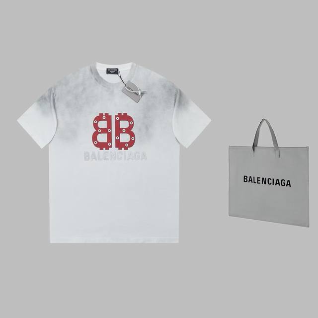 可配手提袋5 巴黎世家 Balenciaga Blcg 25Ss早春新款 立体哇胶字母logo印花短袖 轻奢主义 男女日常通勤穿搭必备单品 正确版本 欢迎对比