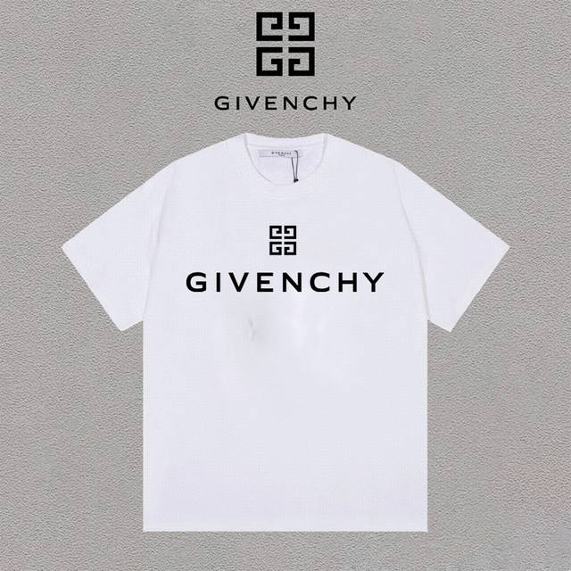 Givenchy 纪梵希 厚板logo字母潮流百搭短袖t恤男女同款 吊牌 领标 水洗唛 三标齐全 定织定染280克精梳棉面料 尺码：S-Xxl 颜色：黑色，白色