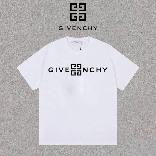 Givenchy 纪梵希 厚板logo字母潮流百搭短袖t恤男女同款 吊牌 领标 水洗唛 三标齐全 定织定染280克精梳棉面料 尺码：S-Xxl 颜色：黑色，白色