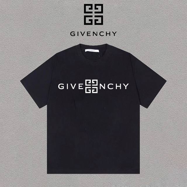 Givenchy 纪梵希 厚板logo字母潮流百搭短袖t恤男女同款 吊牌 领标 水洗唛 三标齐全 定织定染280克精梳棉面料 尺码：S-Xxl 颜色：黑色，白色