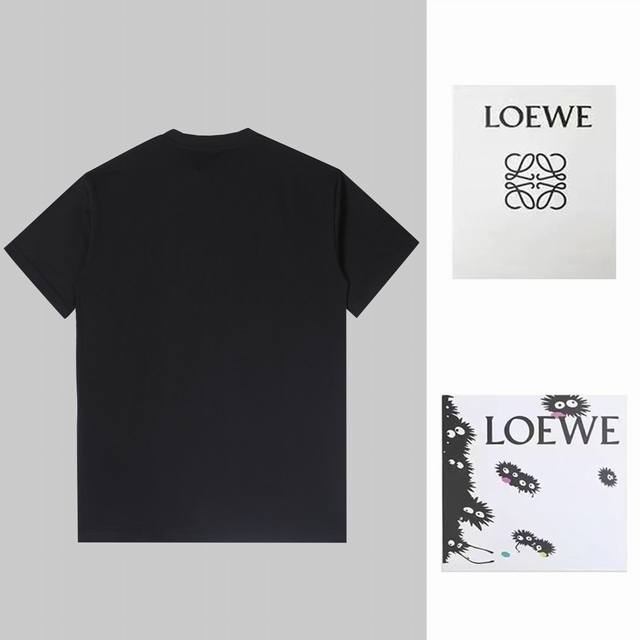 Loewe2024Ss新款 刺绣短袖，高品质重磅双纱280G32支滑爽纯棉洗水手感，前高端lg刺绣、还原特殊工艺带来的潮流，定制定染 ，面料舒适柔软，三标齐全