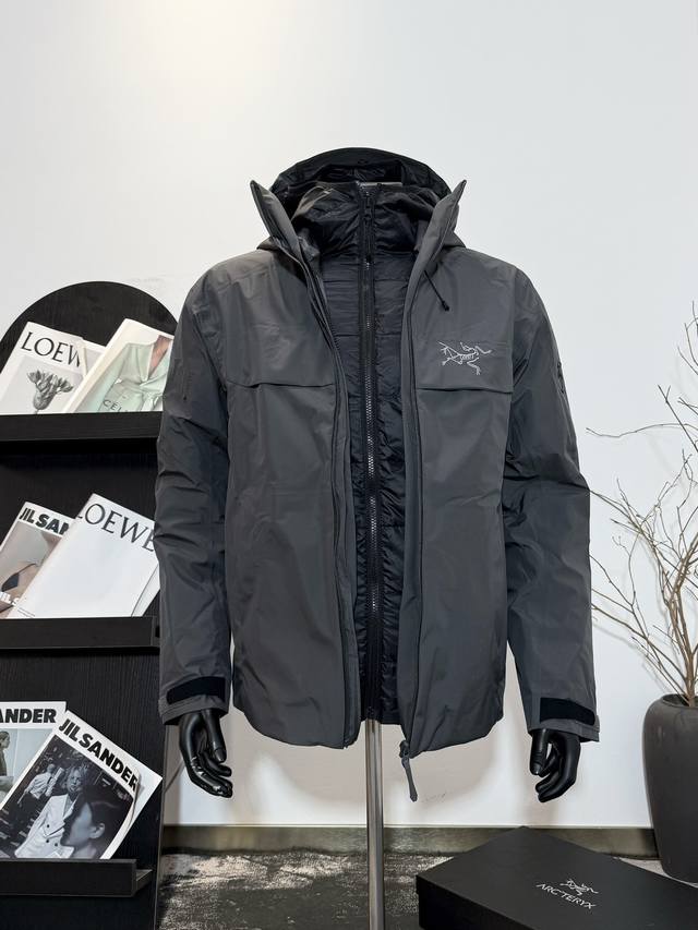 内胆可拆卸 款号cf12 官网品质 #Arc'Teryx# 始祖鸟macai Jacket三合一可脱卸厚款防风防水保暖连帽滑雪服买菜羽绒服夹克 买菜款大鸟来袭！