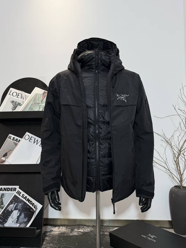 内胆可拆卸 款号cf12 官网品质 #Arc'Teryx# 始祖鸟macai Jacket三合一可脱卸厚款防风防水保暖连帽滑雪服买菜羽绒服夹克 买菜款大鸟来袭！