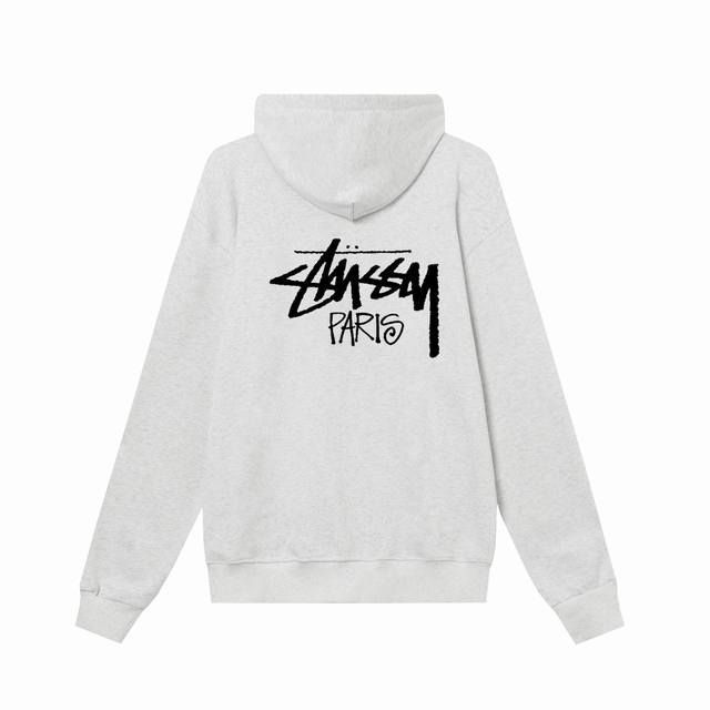 款号hn326 高品质版本，区别通货 Stussy 斯图西 巴黎限定印花男女卫衣 -面料精选3 克毛圈面料 手感柔软舒适 吸汗透气. -百搭款 原单品质 情侣款