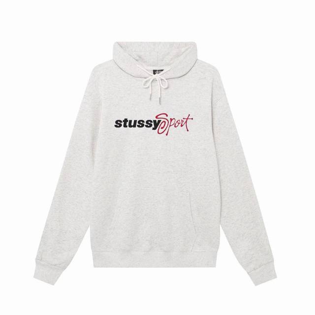 款号hn1029 高品质版本，区别通货 Stussy 斯图西 Sss24 Sport Sc Ript Tee 图案字母印花男女卫衣 -面料精选390克毛圈面料