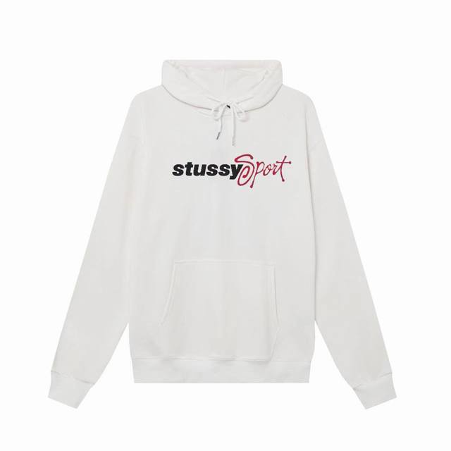 款号hn1029 高品质版本，区别通货 Stussy 斯图西 Sss24 Sport Sc Ript Tee 图案字母印花男女卫衣 -面料精选390克毛圈面料