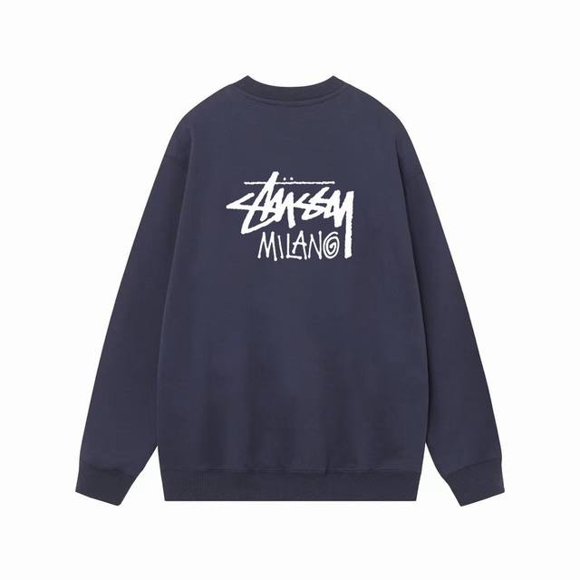 款号hn227 高品质版本，区别通货 斯图西 Stussy 米兰城市限定印花卫衣男女同款 -面料精选390克毛圈面料 手感柔软舒适 吸汗透气. -百搭款 原单品