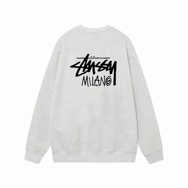 款号hn227 高品质版本，区别通货 斯图西 Stussy 米兰城市限定印花卫衣男女同款 -面料精选390克毛圈面料 手感柔软舒适 吸汗透气. -百搭款 原单品