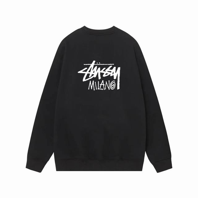 款号hn227 高品质版本，区别通货 斯图西 Stussy 米兰城市限定印花卫衣男女同款 -面料精选390克毛圈面料 手感柔软舒适 吸汗透气. -百搭款 原单品