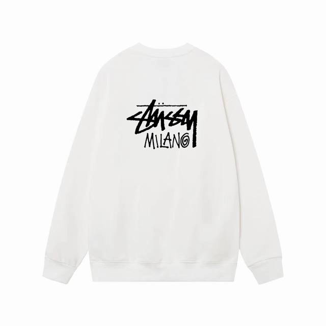 款号hn227 高品质版本，区别通货 斯图西 Stussy 米兰城市限定印花卫衣男女同款 -面料精选390克毛圈面料 手感柔软舒适 吸汗透气. -百搭款 原单品