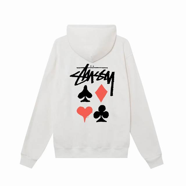 款号hn1012 高品质版本，区别通货 Stussy 斯图西 扑克牌印花男女卫衣 -面料精选390克毛圈面料 手感柔软舒适 吸汗透气. -百搭款 原单品质 情侣