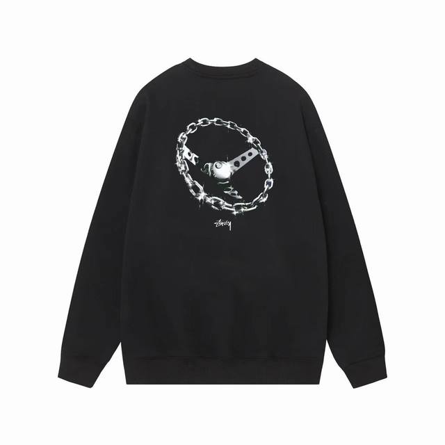 款号hn213 高品质版本，区别通货 Stussy 斯图西 方向盘印花男女卫衣 -面料精选390克毛圈面料 手感柔软舒适 吸汗透气. -百搭款 原单品质 情侣款