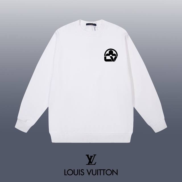 Louis Vuitton 路易威登 24Ss 经典圆领卫衣 1:1对版定制面料420克大毛圈高克重百分百纯棉 双针车线跨缝工艺 配套同缸1X1紧密高克重螺纹