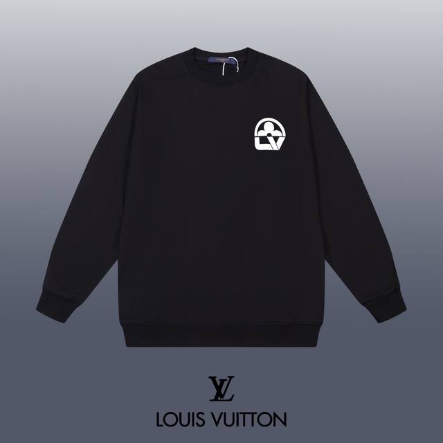 Louis Vuitton 路易威登 24Ss 经典圆领卫衣 1:1对版定制面料420克大毛圈高克重百分百纯棉 双针车线跨缝工艺 配套同缸1X1紧密高克重螺纹