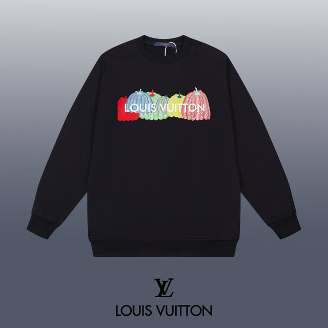 Louis Vuitton 路易威登 24Ss 经典圆领卫衣 1:1对版定制面料420克大毛圈高克重百分百纯棉 双针车线跨缝工艺 配套同缸1X1紧密高克重螺纹