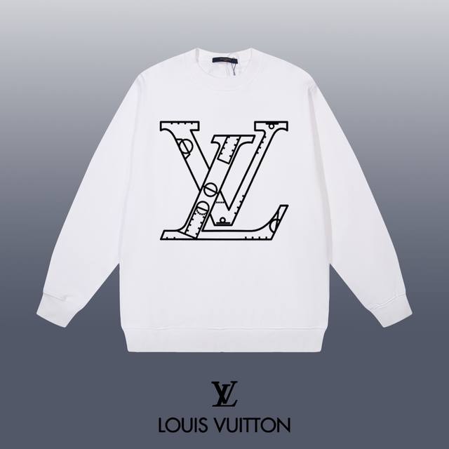 Louis Vuitton 路易威登 24Ss 经典圆领卫衣 1:1对版定制面料420克大毛圈高克重百分百纯棉 双针车线跨缝工艺 配套同缸1X1紧密高克重螺纹