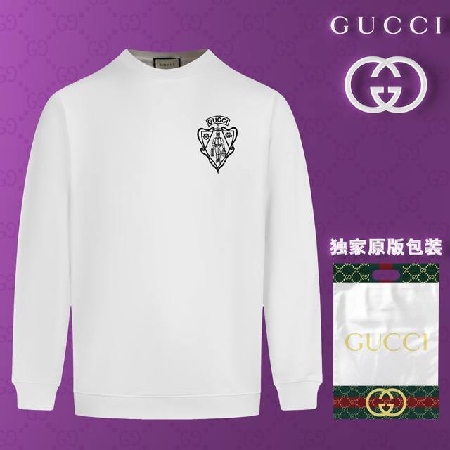 顶级版本 官网品质 配送独家图片原版包装 古驰 Gucci 现货秒发 2024秋冬新款毛圈卫衣 搭配重工高端数码3D个性logo印花工艺，设计独特，做工细致完美