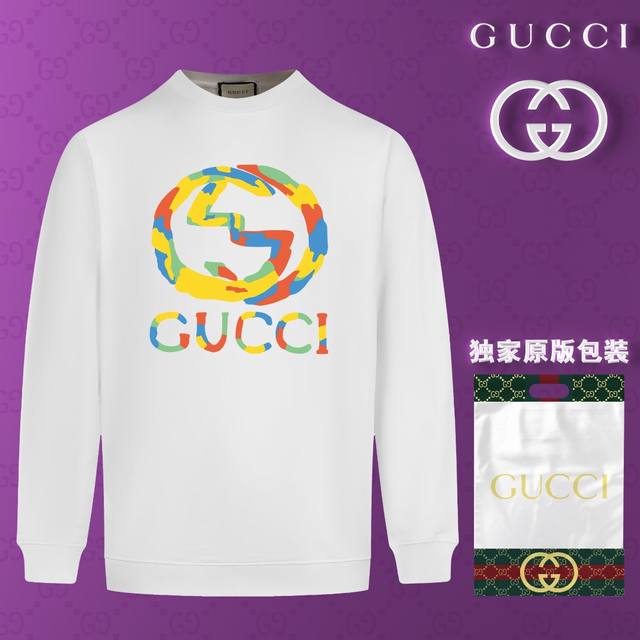 顶级版本 官网品质 配送独家图片原版包装 古驰 Gucci 现货秒发 2024秋冬新款毛圈卫衣 搭配重工高端数码3D个性logo印花工艺，设计独特，做工细致完美