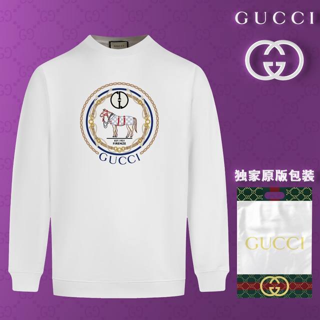 顶级版本 官网品质 配送独家图片原版包装 古驰 Gucci 现货秒发 2024秋冬新款毛圈卫衣 搭配重工高端数码3D个性logo印花工艺，设计独特，做工细致完美