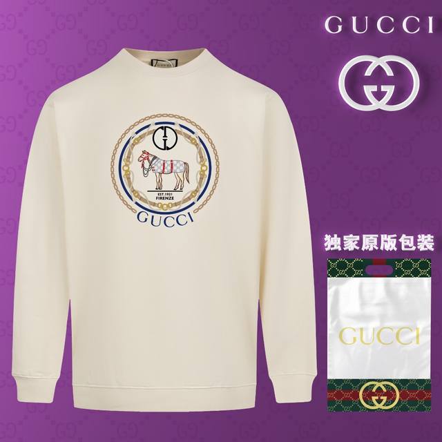 顶级版本 官网品质 配送独家图片原版包装 古驰 Gucci 现货秒发 2024秋冬新款毛圈卫衣 搭配重工高端数码3D个性logo印花工艺，设计独特，做工细致完美