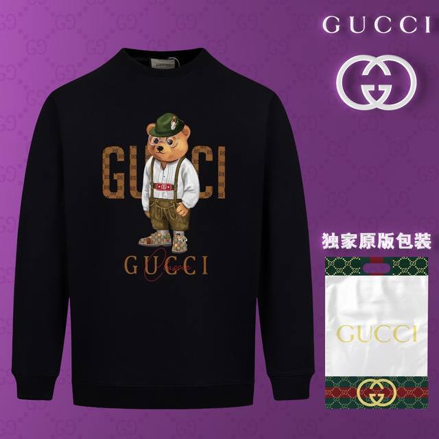 顶级版本 官网品质 配送独家图片原版包装 古驰 Gucci 现货秒发 2024秋冬新款毛圈卫衣 搭配重工高端数码3D个性logo印花工艺，设计独特，做工细致完美