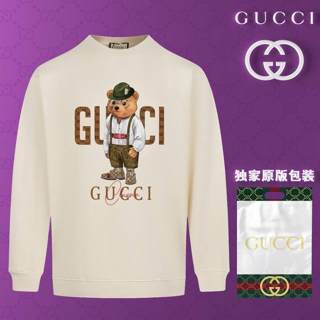 顶级版本 官网品质 配送独家图片原版包装 古驰 Gucci 现货秒发 2024秋冬新款毛圈卫衣 搭配重工高端数码3D个性logo印花工艺，设计独特，做工细致完美