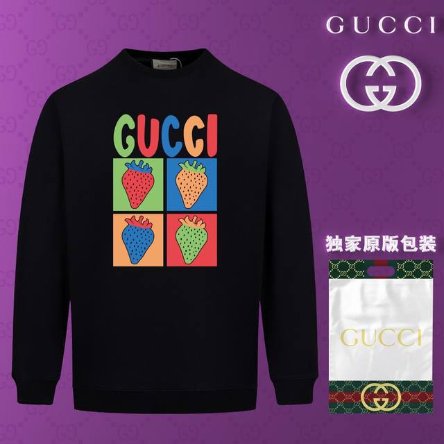 顶级版本 官网品质 配送独家图片原版包装 古驰 Gucci 现货秒发 2024秋冬新款毛圈卫衣 搭配重工高端数码3D个性logo印花工艺，设计独特，做工细致完美