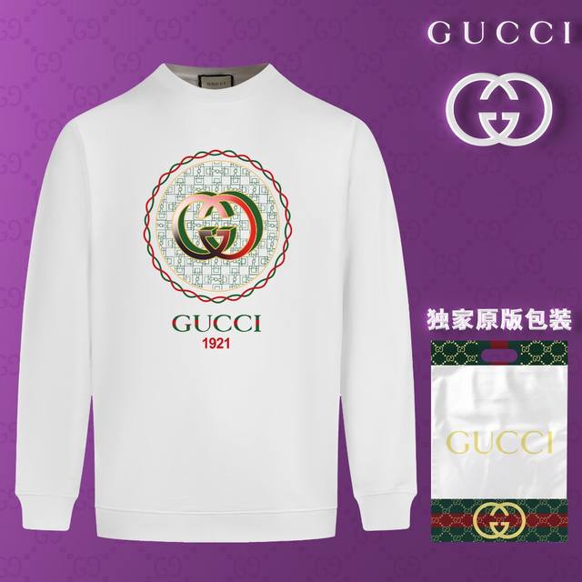 顶级版本 官网品质 配送独家图片原版包装 古驰 Gucci 现货秒发 2024秋冬新款毛圈卫衣 搭配重工高端数码3D个性logo印花工艺，设计独特，做工细致完美