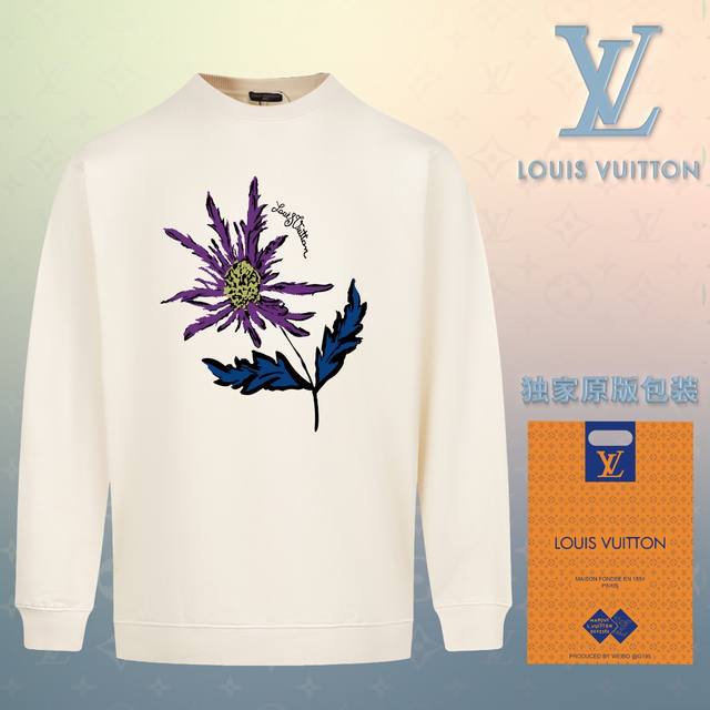 顶级版本 官网品质 配送独家图片原版包装 路易威登 Louis Vuitton 现货秒发 2024秋冬新款毛圈卫衣 搭配重工高端数码3D个性logo印花工艺，设