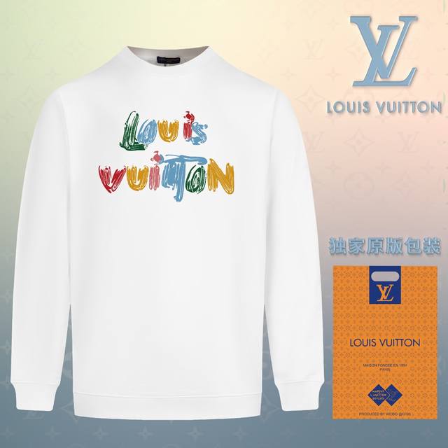 顶级版本 官网品质 配送独家图片原版包装 路易威登 Louis Vuitton 现货秒发 2024秋冬新款毛圈卫衣 搭配重工高端数码3D个性logo印花工艺，设