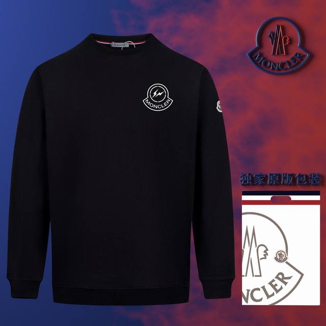 顶级版本 官网品质 配送独家图片原版包装 蒙口 Moncler 现货秒发 2024秋冬新款毛圈卫衣 搭配重工高端立体刺绣精致logo定标工艺，设计独特，做工细致