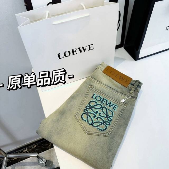 Oc-541 Loewe 罗意威2024春夏欧洲专柜新款超a代购级别海外贸易公司订单货源，顶级原单高端男士定制时尚修身小直筒牛仔裤 颜色：图片色 尺码：M-Xx