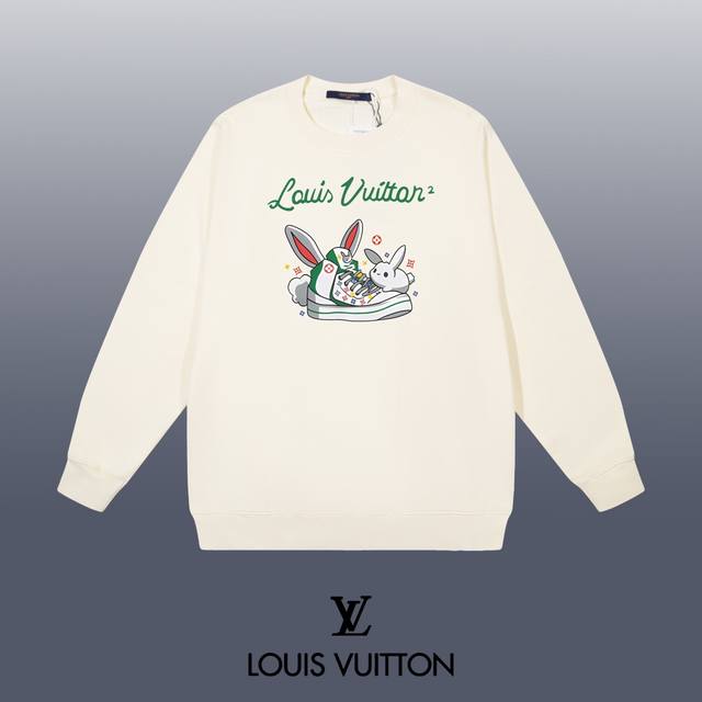 Louis Vuitton 路易威登 24Ss 经典圆领卫衣 1:1对版定制面料420克大毛圈高克重百分百纯棉 双针车线跨缝工艺 配套同缸1X1紧密高克重螺纹