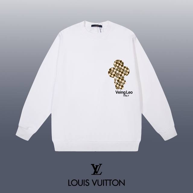 Louis Vuitton 路易威登 24Ss 经典圆领卫衣 1:1对版定制面料420克大毛圈高克重百分百纯棉 双针车线跨缝工艺 配套同缸1X1紧密高克重螺纹